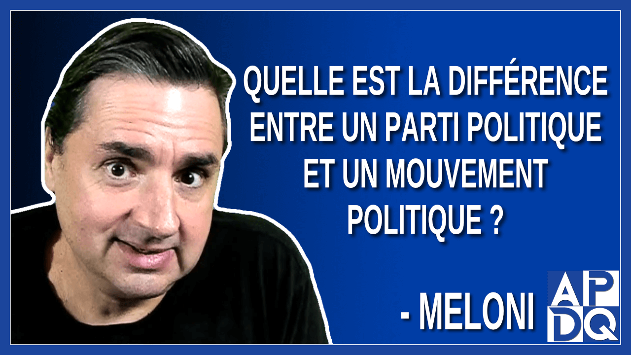 Quelle est la différence entre un parti politique et un mouvement politique